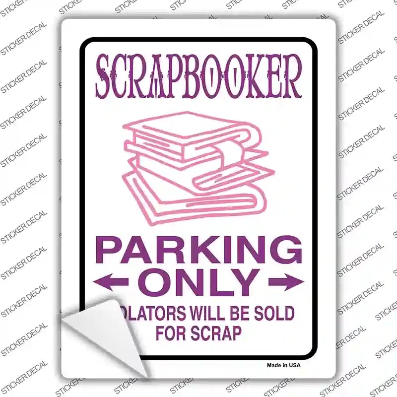 P-816s-L Scrapbooker Only Novelty Rectangle Sticker Decal - Large