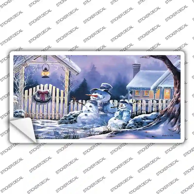 XMAS-04s-XL Snowmen Novelty Sticker Decal - Extra Large