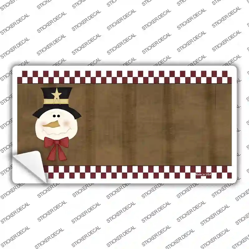 XMAS-22s-XL Snowman Offset Novelty Sticker Decal - Extra Large