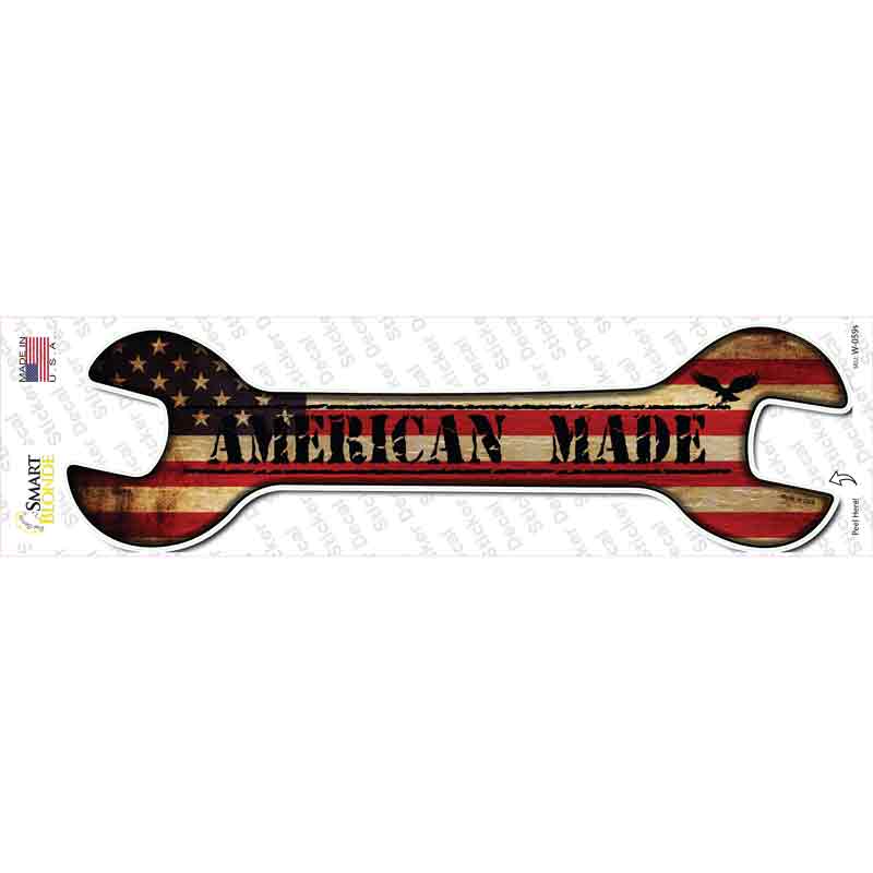 W-059s-M American Made Novelty Wrench Sticker Decal - Medium