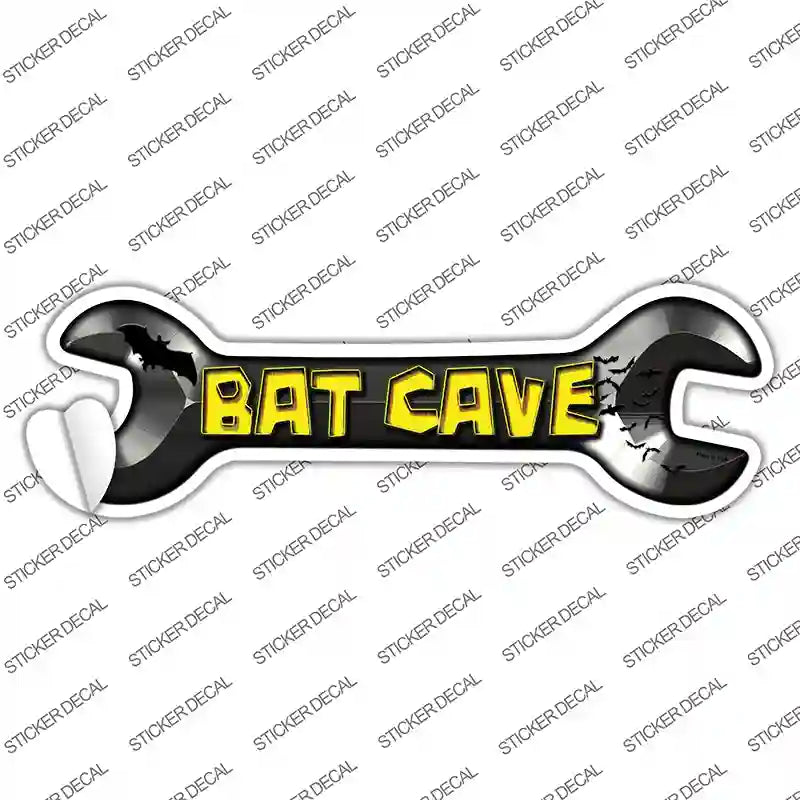 W-064s-S Bat Cave Novelty Wrench Sticker Decal - Small