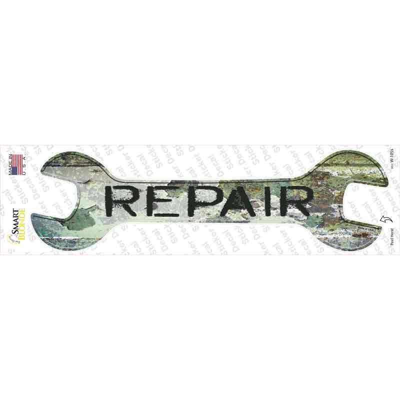 W-105s-M Repair Novelty Wrench Sticker Decal - Medium