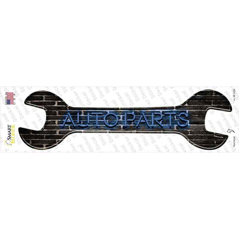 W-122s-M Auto Parts Novelty Wrench Sticker Decal - Medium