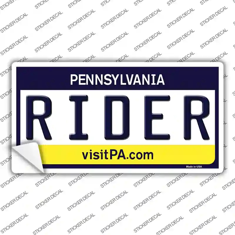 LP-6080s-L Rider Pennsylvania State Novelty Sticker Decal - Large
