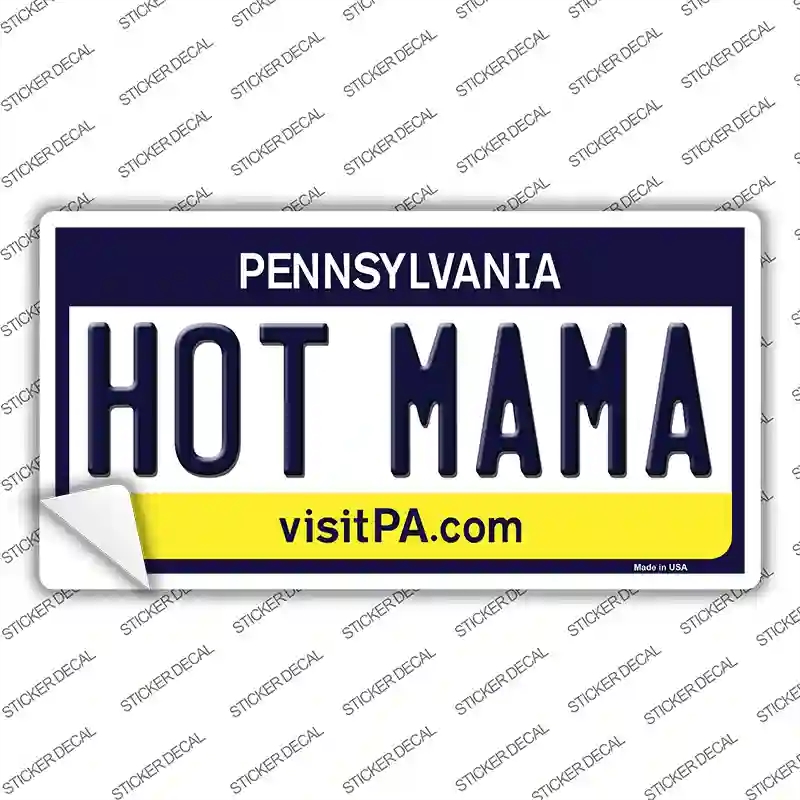 LP-6081s-S Hot Mama Pennsylvania State Novelty Sticker Decal - Small