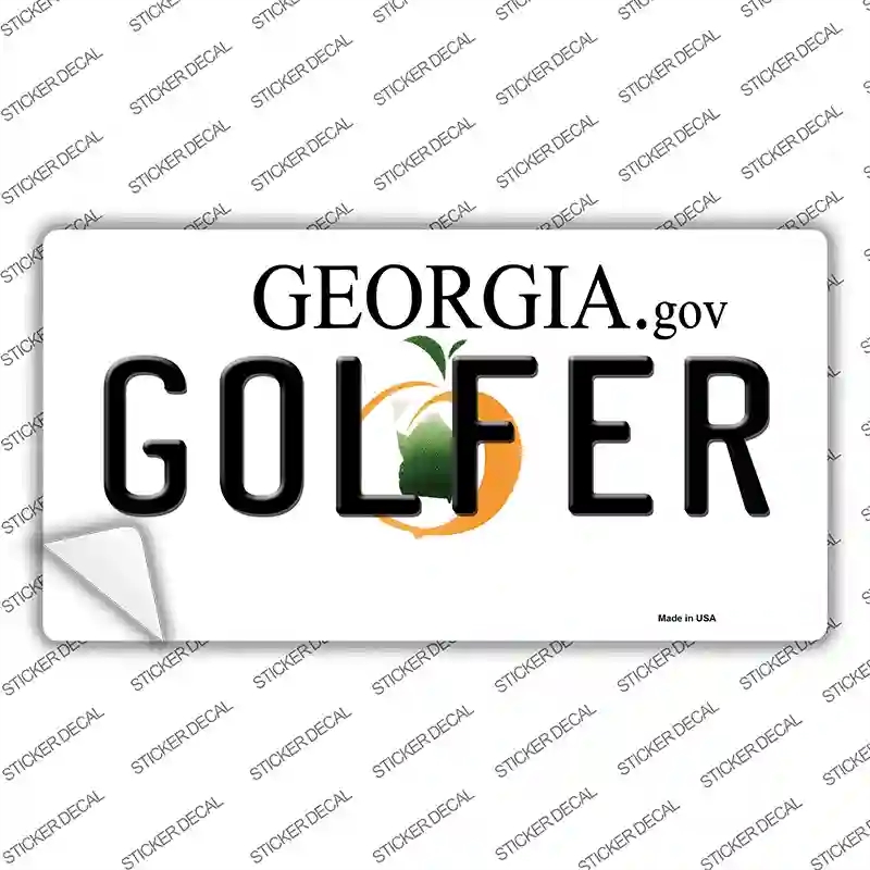 LP-6153s-XL Golfer Georgia Novelty Sticker Decal - Extra Large