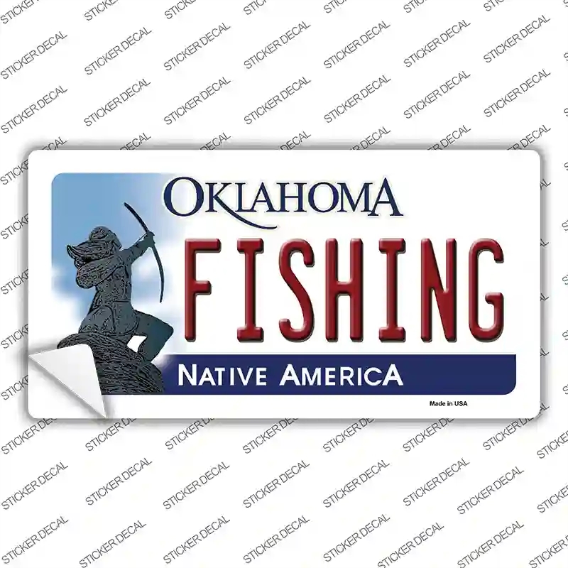 LP-6238s-L Fishing Oklahoma Novelty Sticker Decal - Large