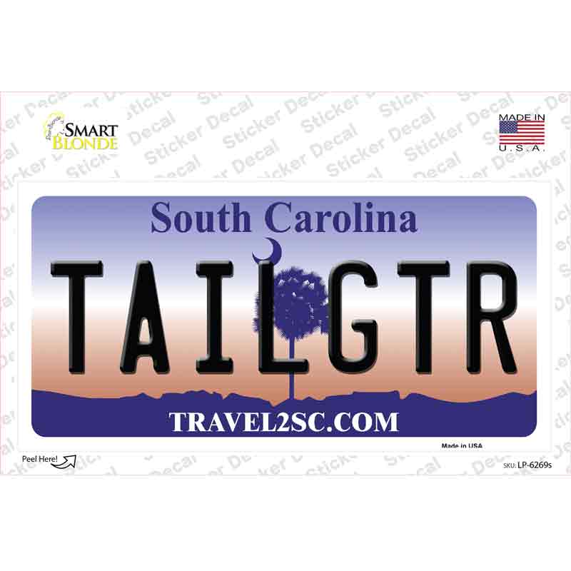 LP-6269s-M Tailgater South Carolina Novelty Sticker Decal - Medium
