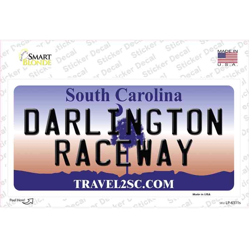 LP-6311s-M Darlington Raceway South Carolina Novelty Sticker Decal - Medium