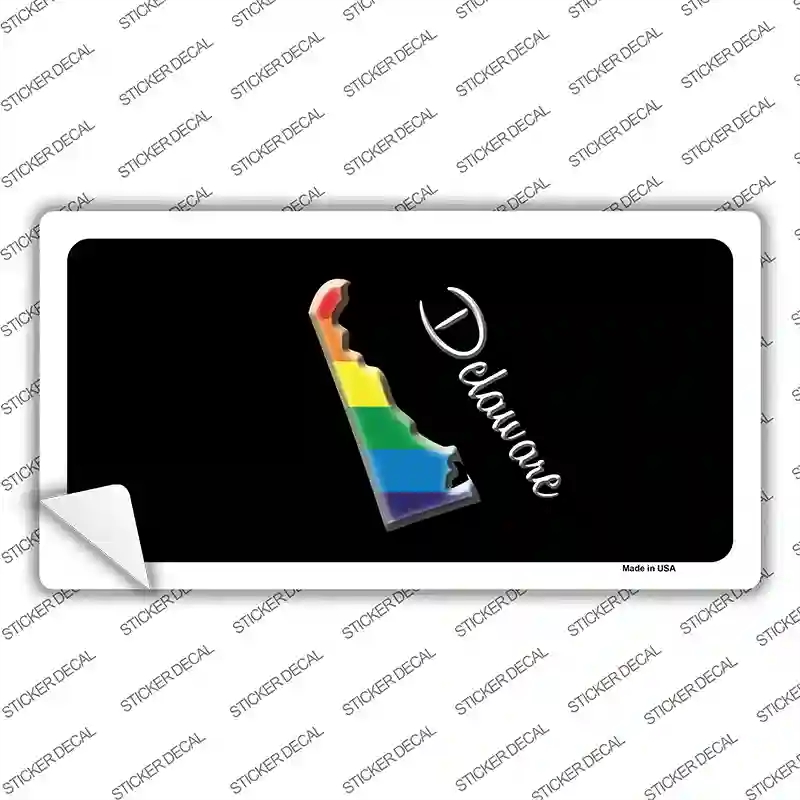 LP-6322s-XL Delaware Rainbow Novelty Sticker Decal - Extra Large
