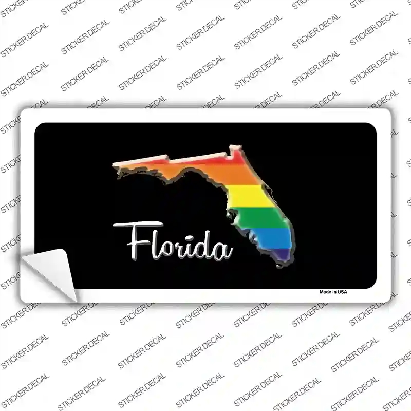 LP-6323s-L Florida Rainbow Novelty Sticker Decal - Large