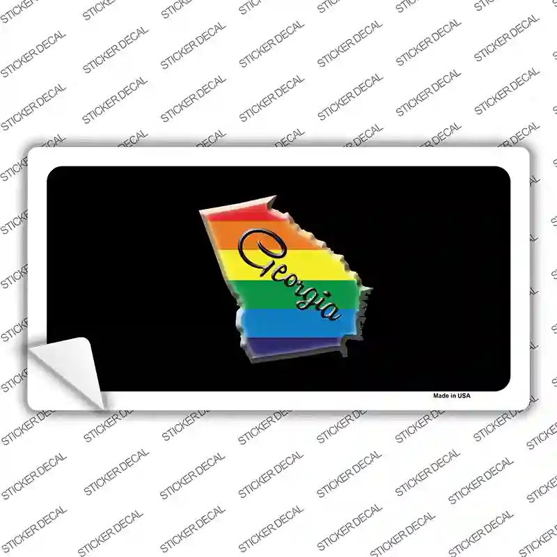 LP-6324s-L Georgia Rainbow Novelty Sticker Decal - Large