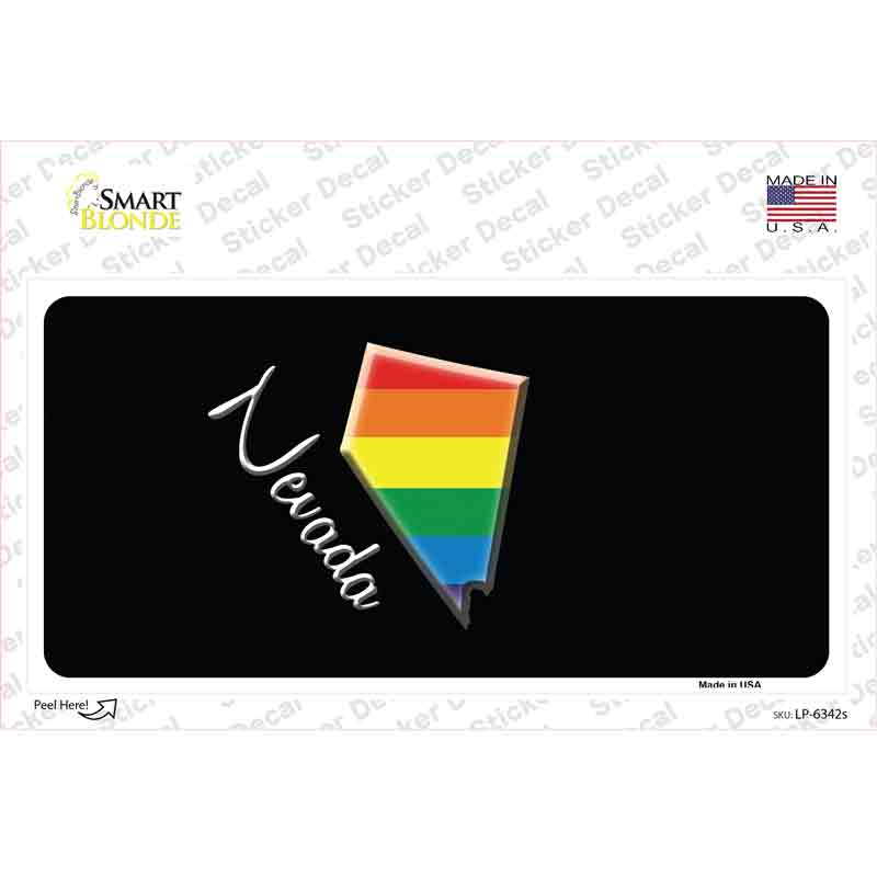 LP-6342s-M Nevada Rainbow Novelty Sticker Decal - Medium