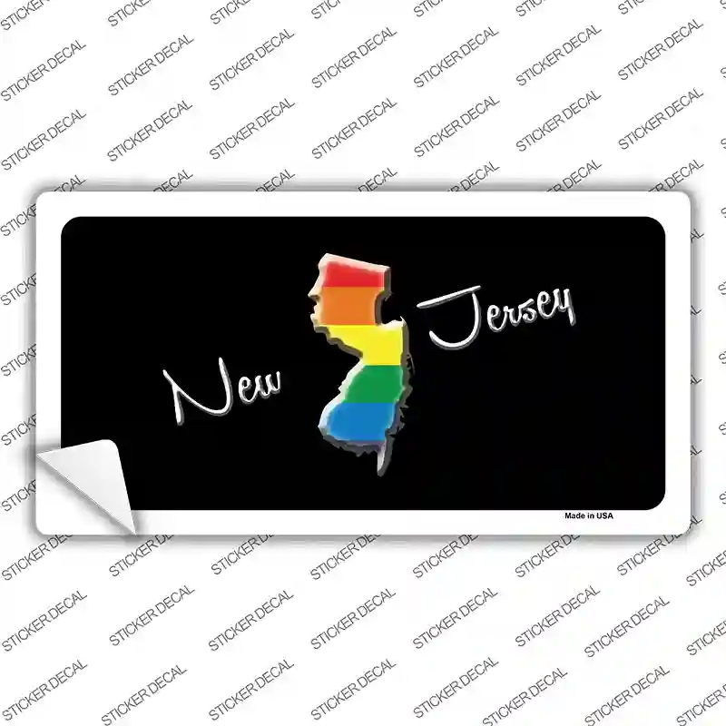 LP-6344s-XL   Jersey Rainbow Novelty Sticker Decal - Extra Large