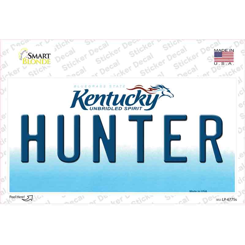 LP-6775s-M Hunter Kentucky Novelty Sticker Decal - Medium