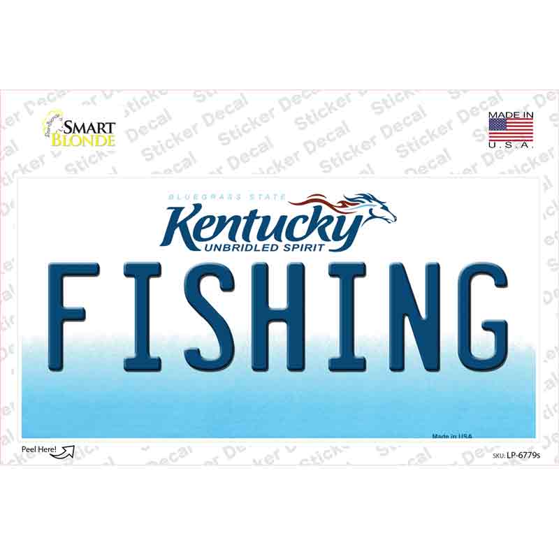 LP-6779s-M Fishing Kentucky Novelty Sticker Decal - Medium