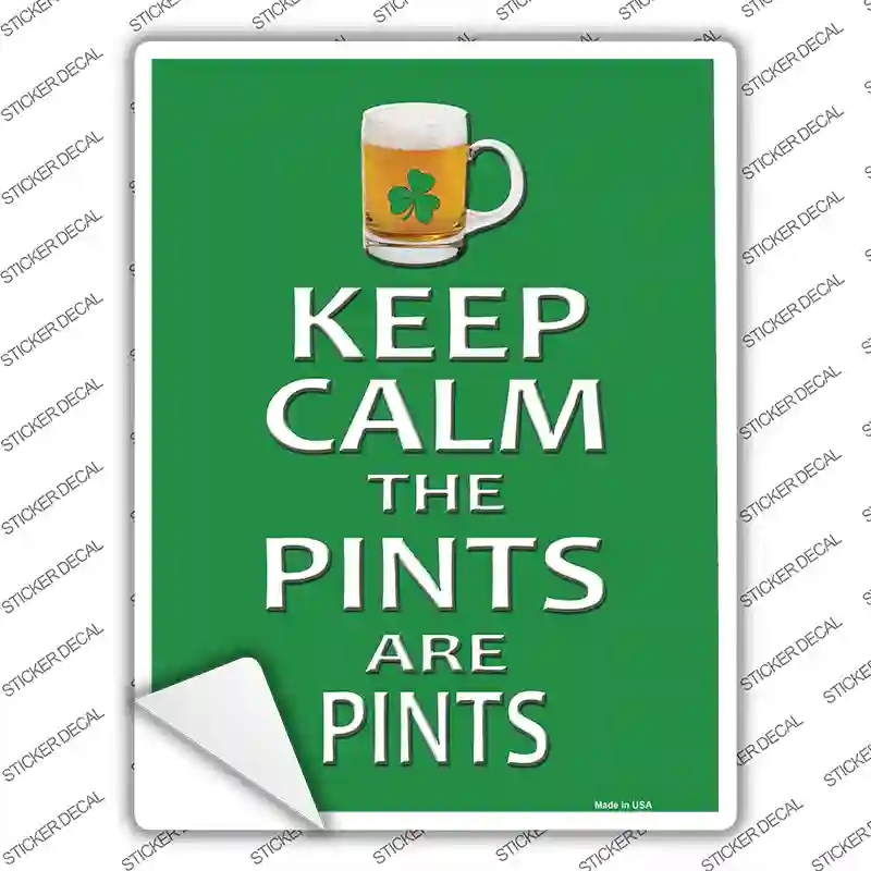 P-1026s-S Pints Novelty Rectangle Sticker Decal - Small