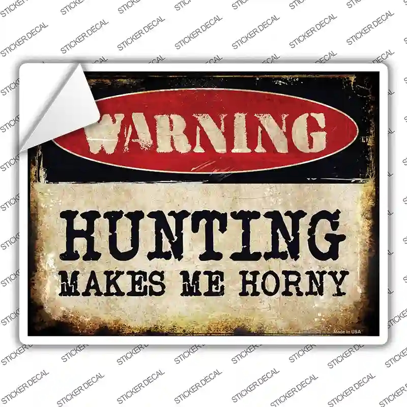 P-1367s-S Hunting Novelty Rectangle Sticker Decal - Small