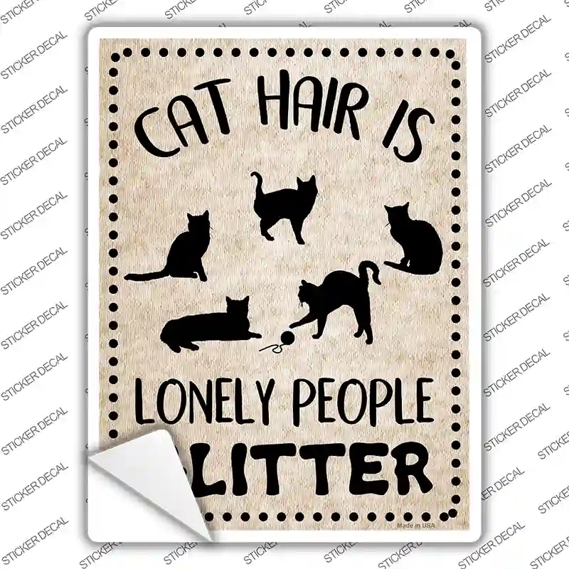 P-1463s-S Lonely People Novelty Rectangle Sticker Decal - Small