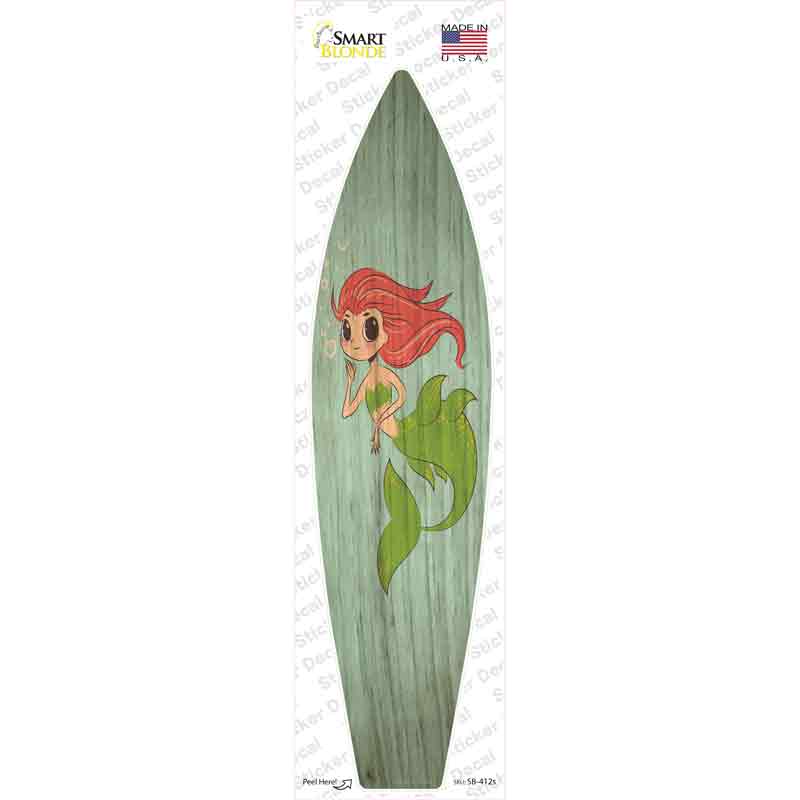 SB-412s-M Mermaid Novelty Surfboard Sticker Decal - Medium