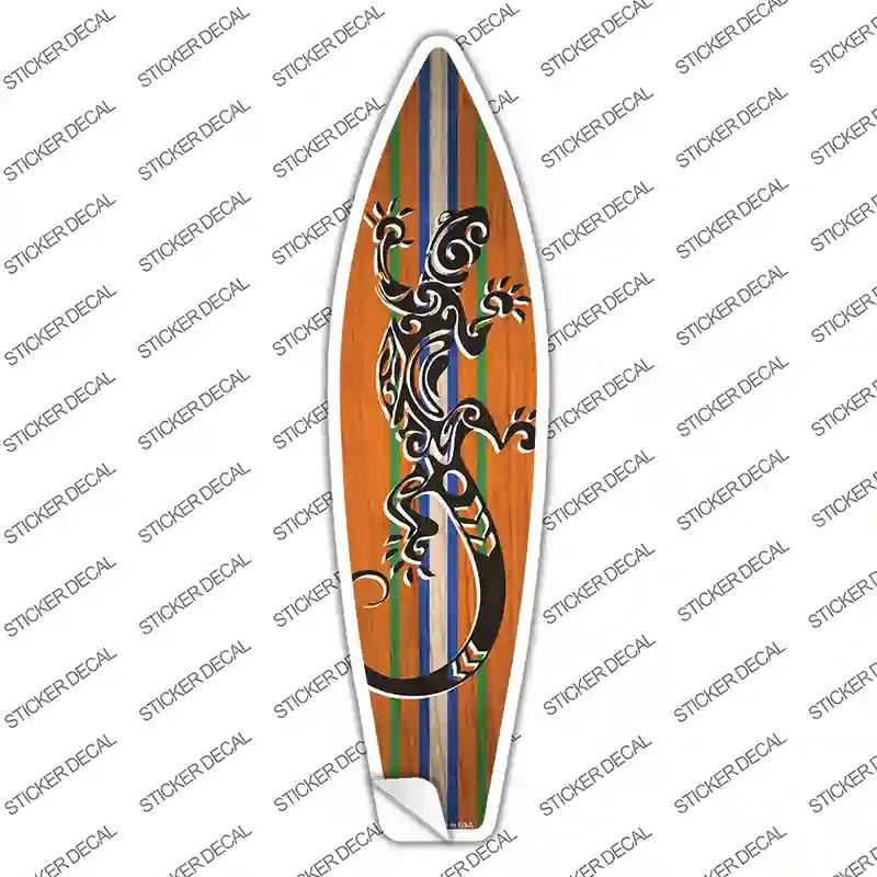 SB-416s-L Tribal Print Lizard Novelty Surfboard Sticker Decal - Large
