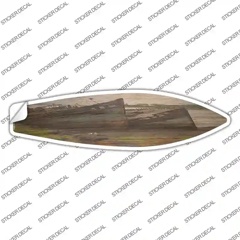 SB-423s-XL Wrecked Boats Novelty Surfboard Sticker Decal - Extra Large