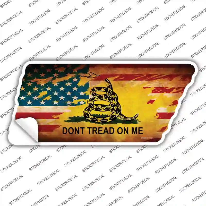 TN-079s-S American Dont Tread Novelty Tennessee Shape Sticker Decal - Small