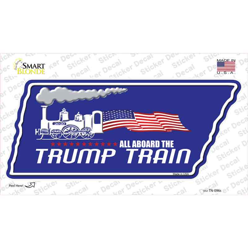 TN-096s-M Trump Train Novelty Tennessee Shape Sticker Decal - Medium
