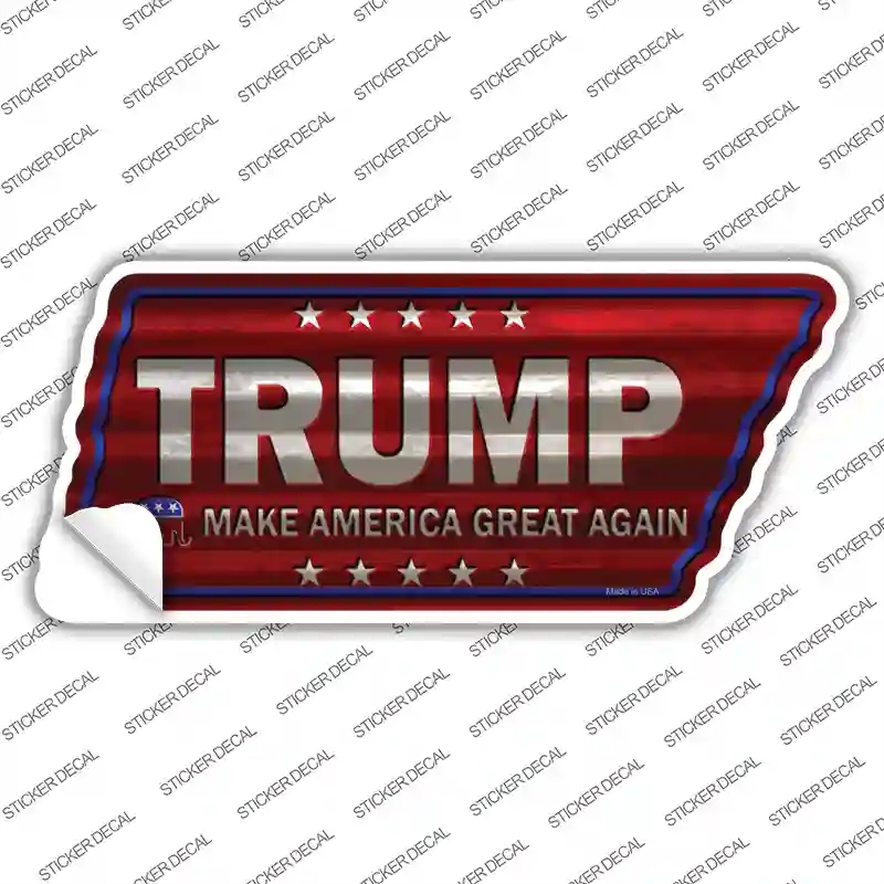 TN-284s-S Trump Novelty Corrugated Tennessee Shape Sticker Decal - Small