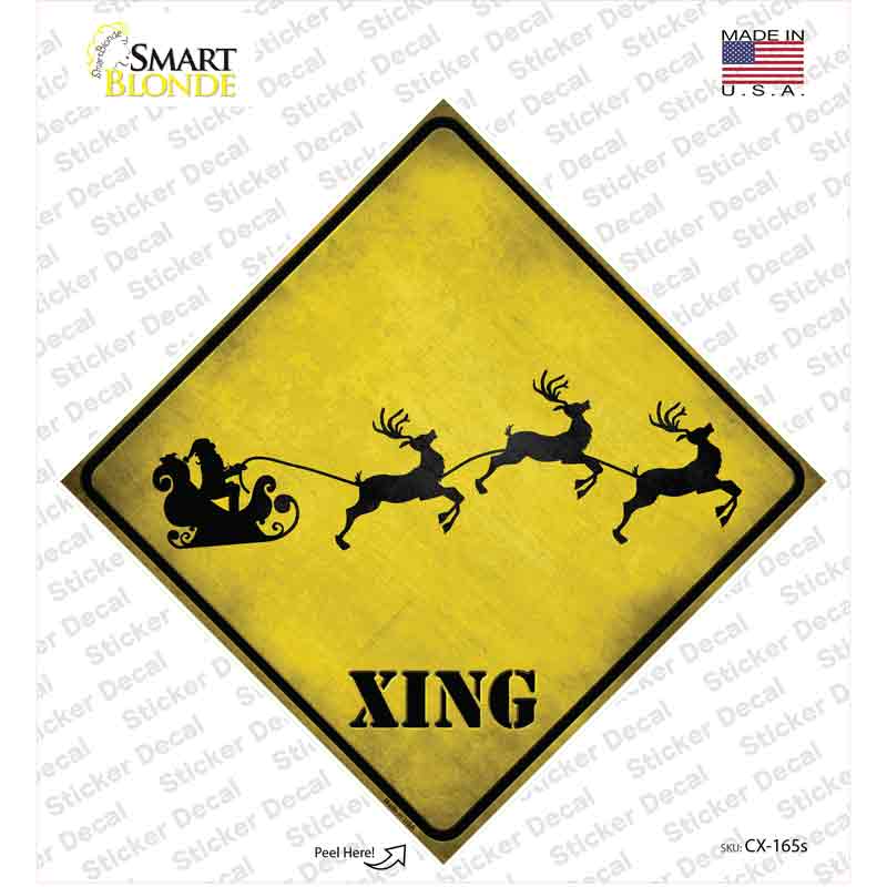 CX-165s-M Santa Xing Novelty Diamond Sticker Decal - Medium