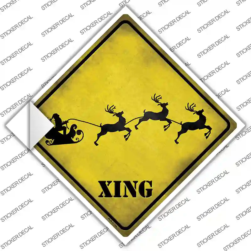 CX-165s-S Santa Xing Novelty Diamond Sticker Decal - Small