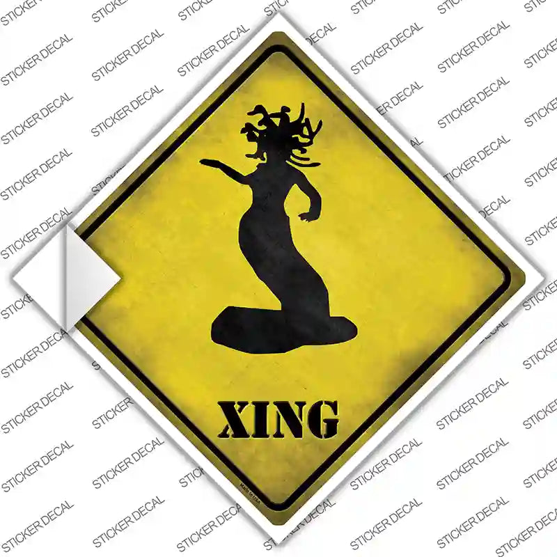 CX-167s-S Medusa Xing Novelty Diamond Sticker Decal - Small