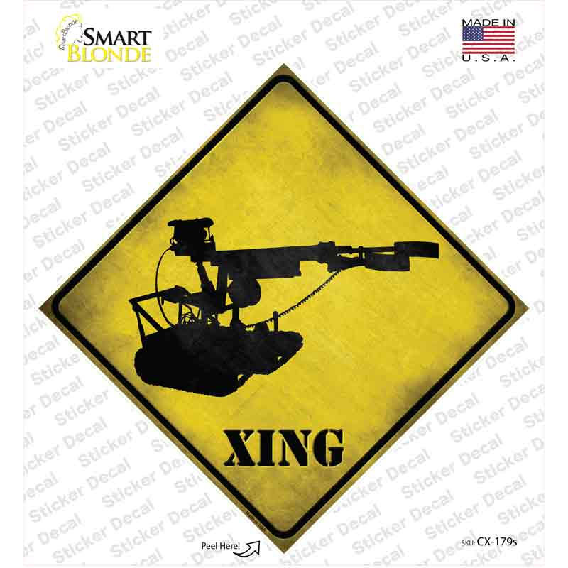 CX-179s-M Robotic Bomb Disposal Unit Xing Novelty Diamond Sticker Decal - Medium