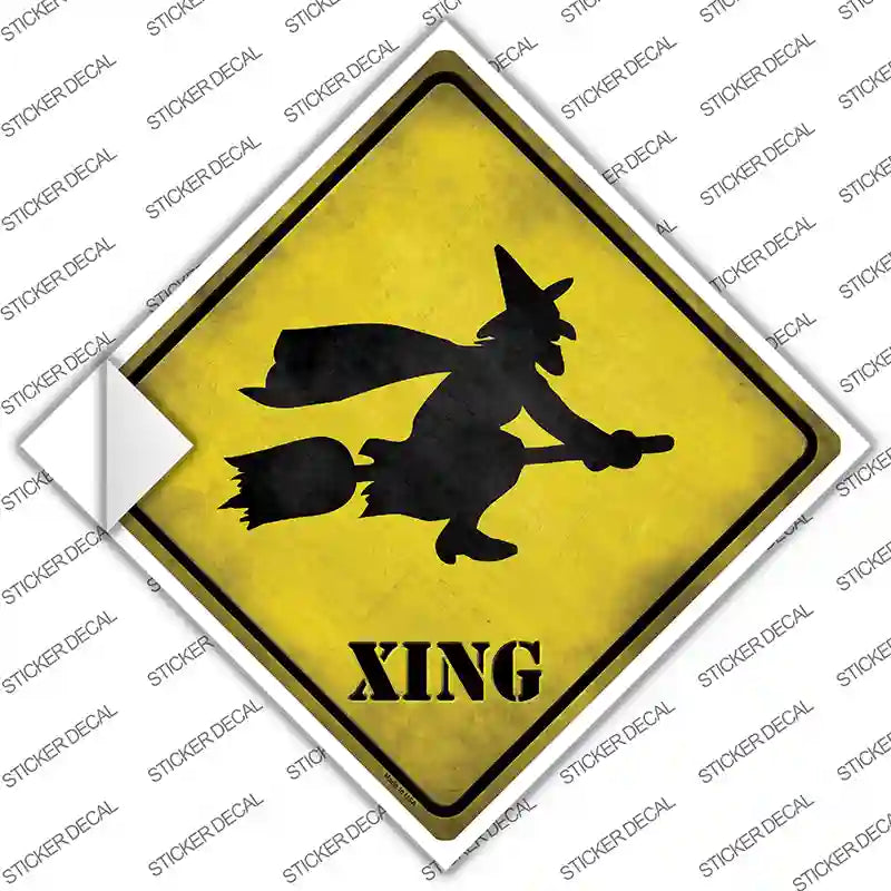 CX-218s-L Simple Witch Xing Novelty Diamond Sticker Decal - Large