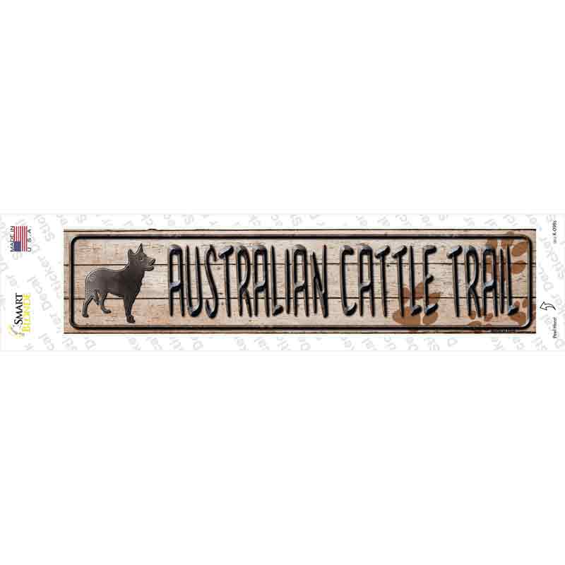 K-098s-M Australian Cattle Dog Trail Novelty Narrow Sticker Decal - Medium