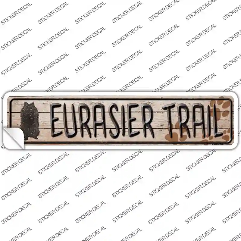K-056s-L Eurasier Trail Novelty Narrow Sticker Decal - Large