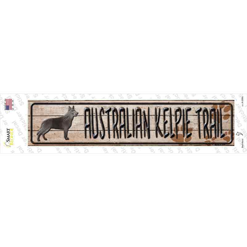 K-099s-M Australian Kelpie Trail Novelty Narrow Sticker Decal - Medium