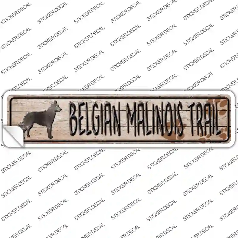 K-101s-L Belgian Malinois Trail Novelty Narrow Sticker Decal - Large