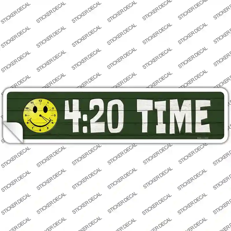 K-1604s-L 420 Time Novelty Narrow Sticker Decal - Large