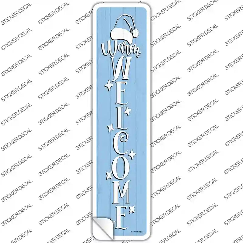 K-1655s-S Warm Welcome Blue Novelty Narrow Sticker Decal - Small