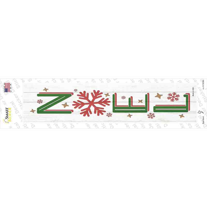 K-1658s-M Noel White Novelty Narrow Sticker Decal - Medium