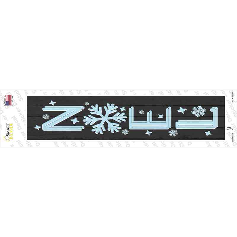 K-1659s-M Noel Black Novelty Narrow Sticker Decal - Medium