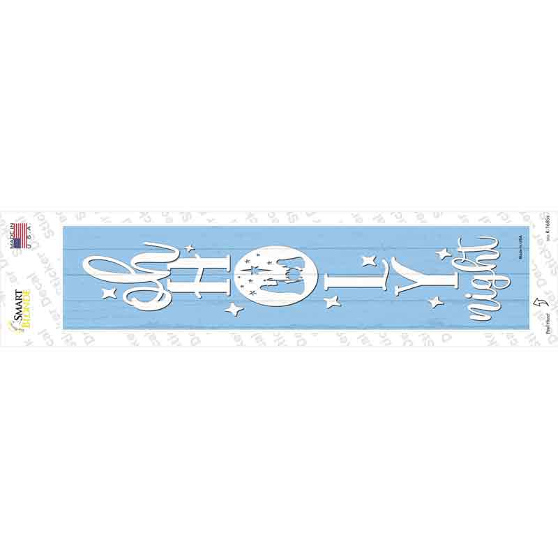 K-1685s-M Oh Holy Night Blue Novelty Narrow Sticker Decal - Medium