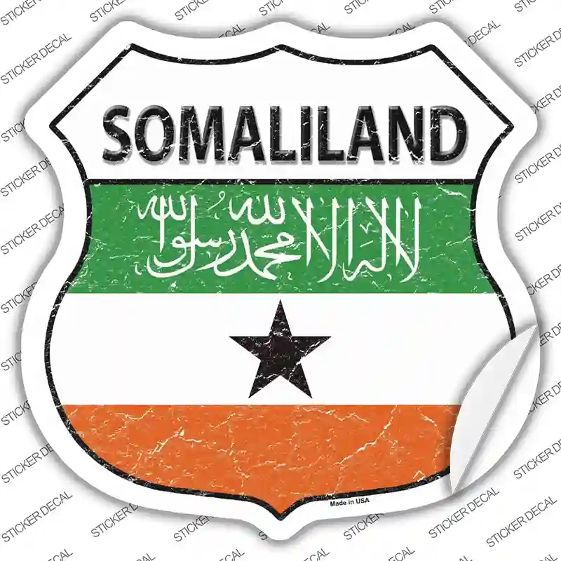 HS-399s-L Somaliland Flag Novelty Highway Shield Sticker Decal - Large