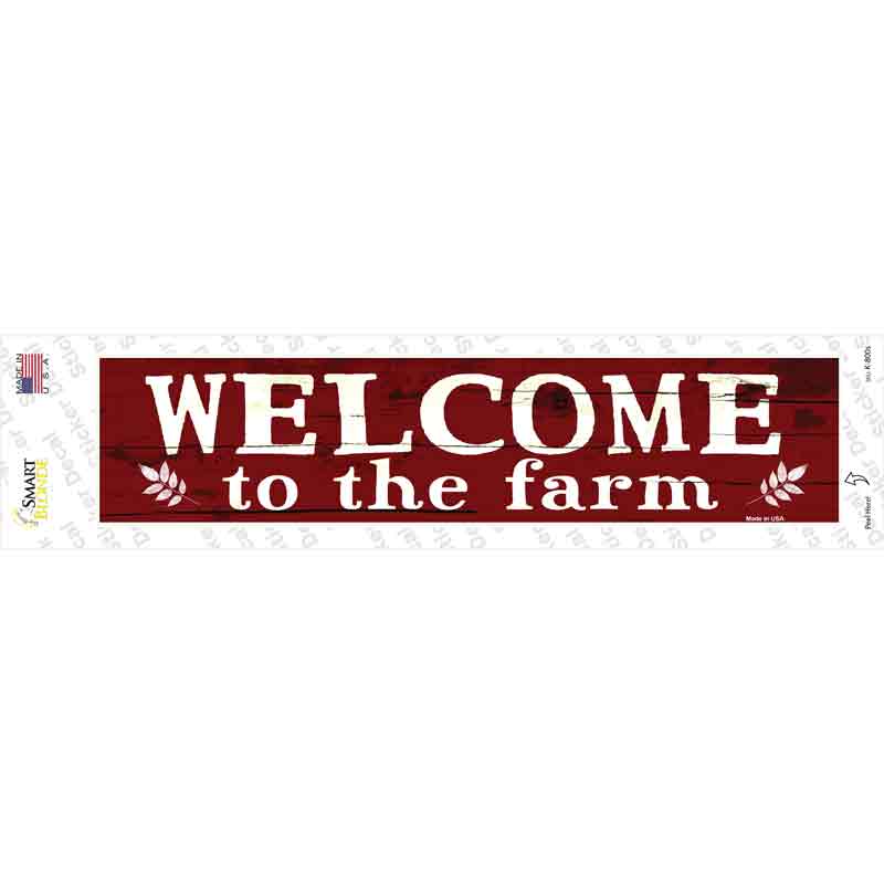 K-800s-M Welcome to the Farm Novelty Narrow Sticker Decal - Medium