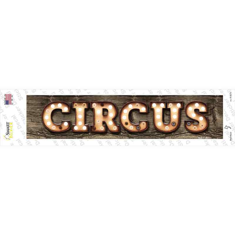 K-827s-M Circus Bulb Lettering Novelty Narrow Sticker Decal - Medium