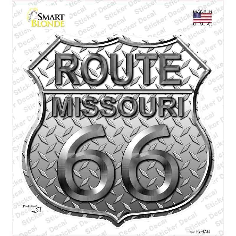 HS-473s-M Route 66 Diamond Missouri Novelty Highway Shield Sticker Decal - Medium