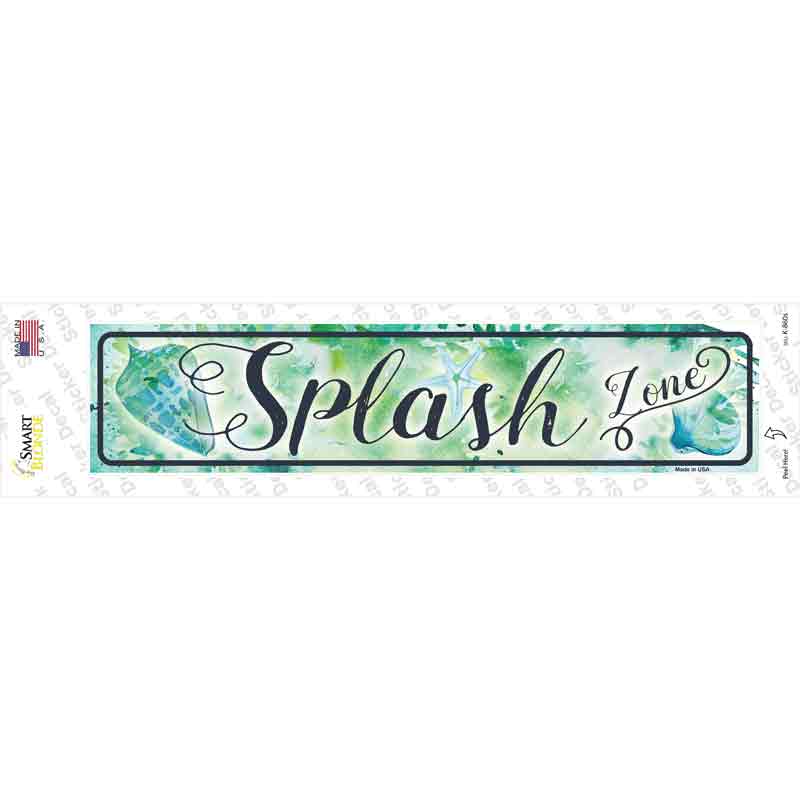 K-860s-M Splash Zone Novelty Narrow Sticker Decal - Medium