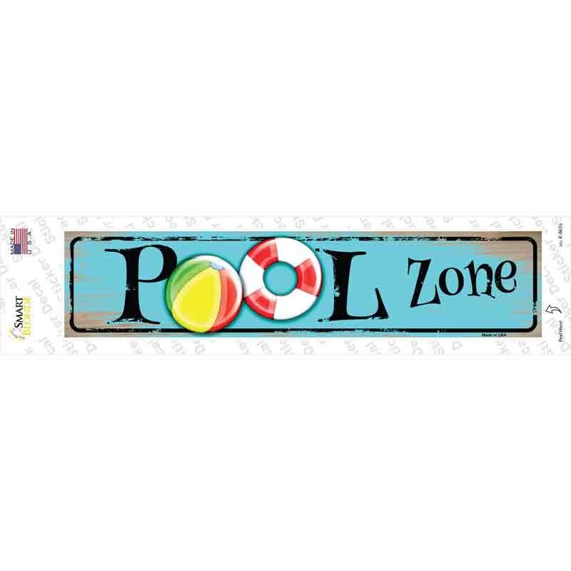 K-865s-M Pool Zone Novelty Narrow Sticker Decal - Medium