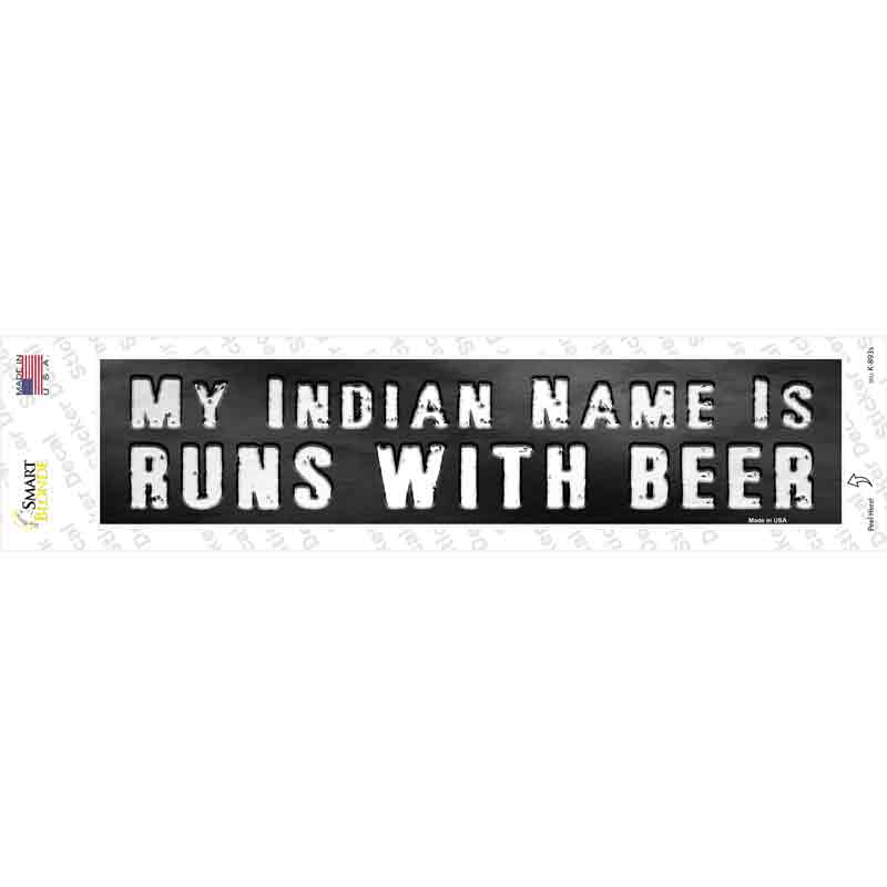 K-893s-M My Indian Name Novelty Narrow Sticker Decal - Medium